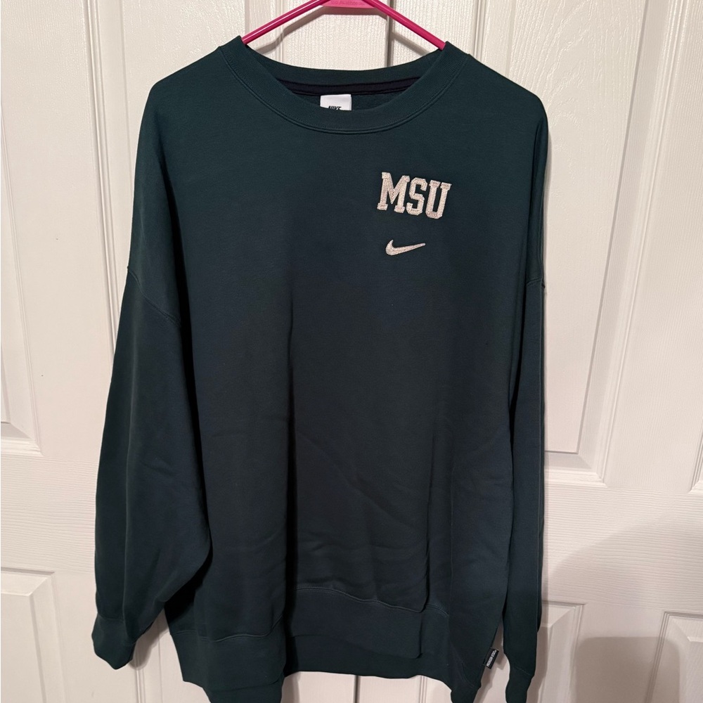 Nike Women’s Oversized Green MSU Sweatshirt